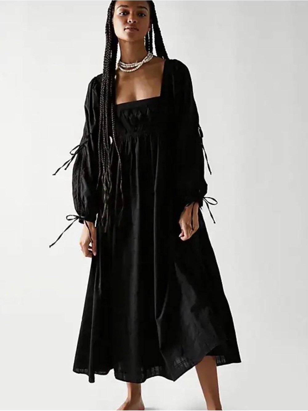 Free People Black Dream Weaver Dress Size Small